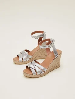 Leather Strappy Espadrilles