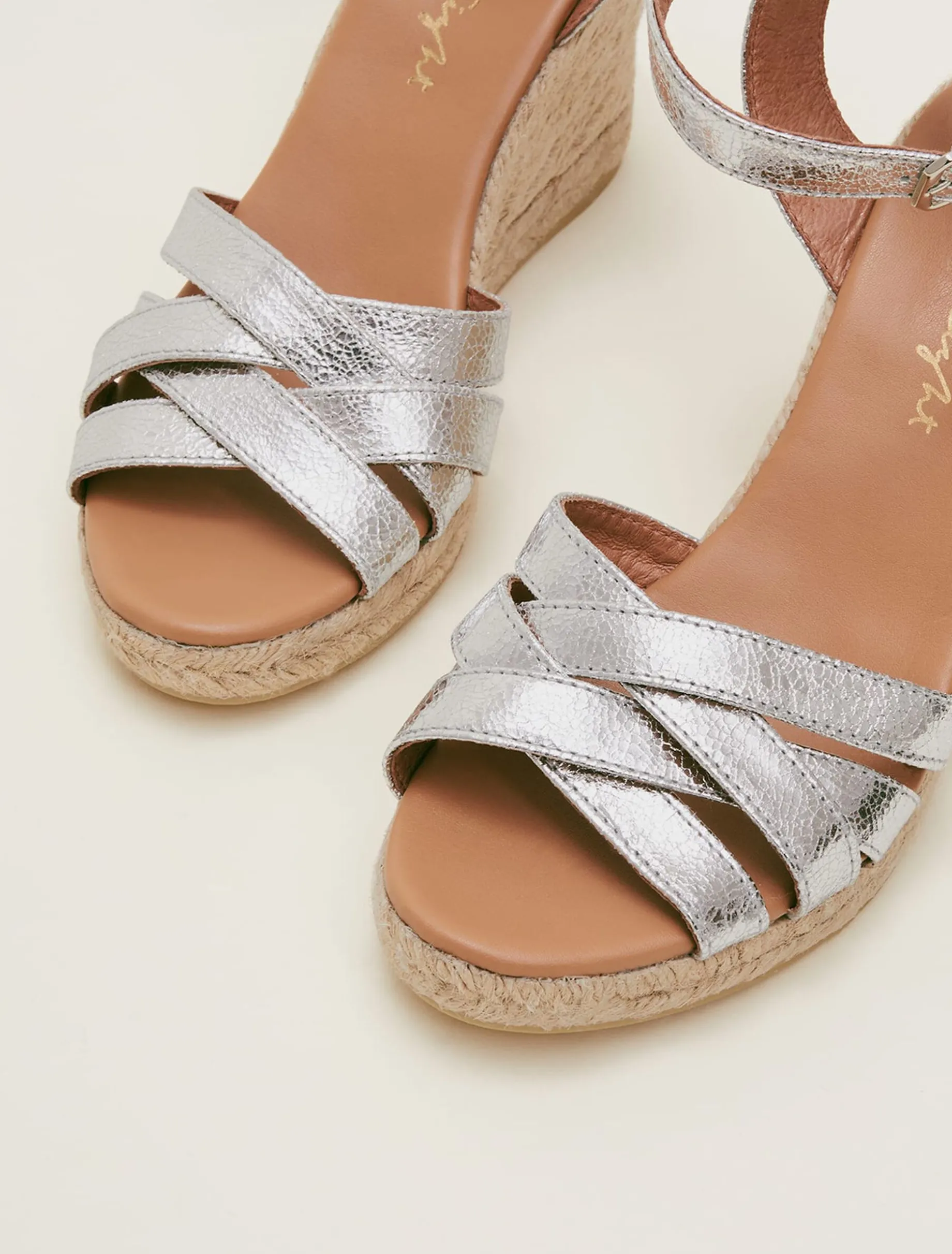 Leather Strappy Espadrilles