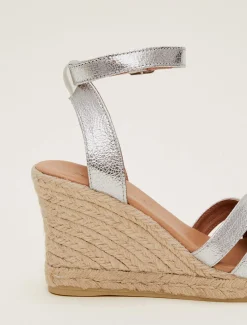 Leather Strappy Espadrilles