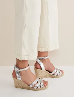 Leather Strappy Espadrilles