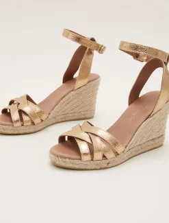 Leather Strappy Espadrille