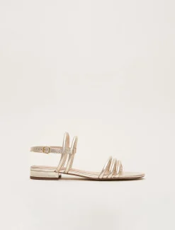 Leather Strappy Flat Sandal