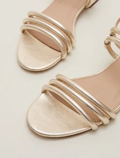 Leather Strappy Flat Sandal