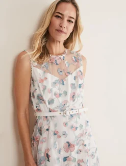Leighton Floral Embroidered Midi Dress