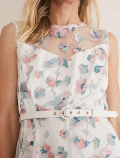 Leighton Floral Embroidered Midi Dress