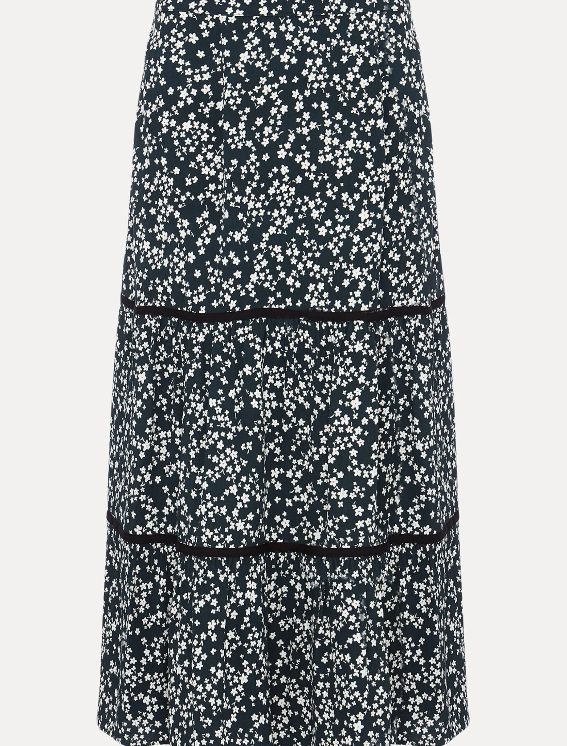 Lennox Ditsy Print Tiered Maxi Skirt