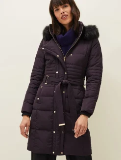Leonor Tie Belt Midi Puffer Coat