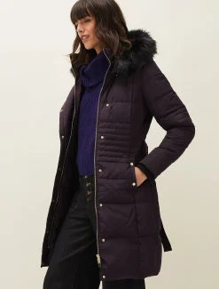 Leonor Tie Belt Midi Puffer Coat