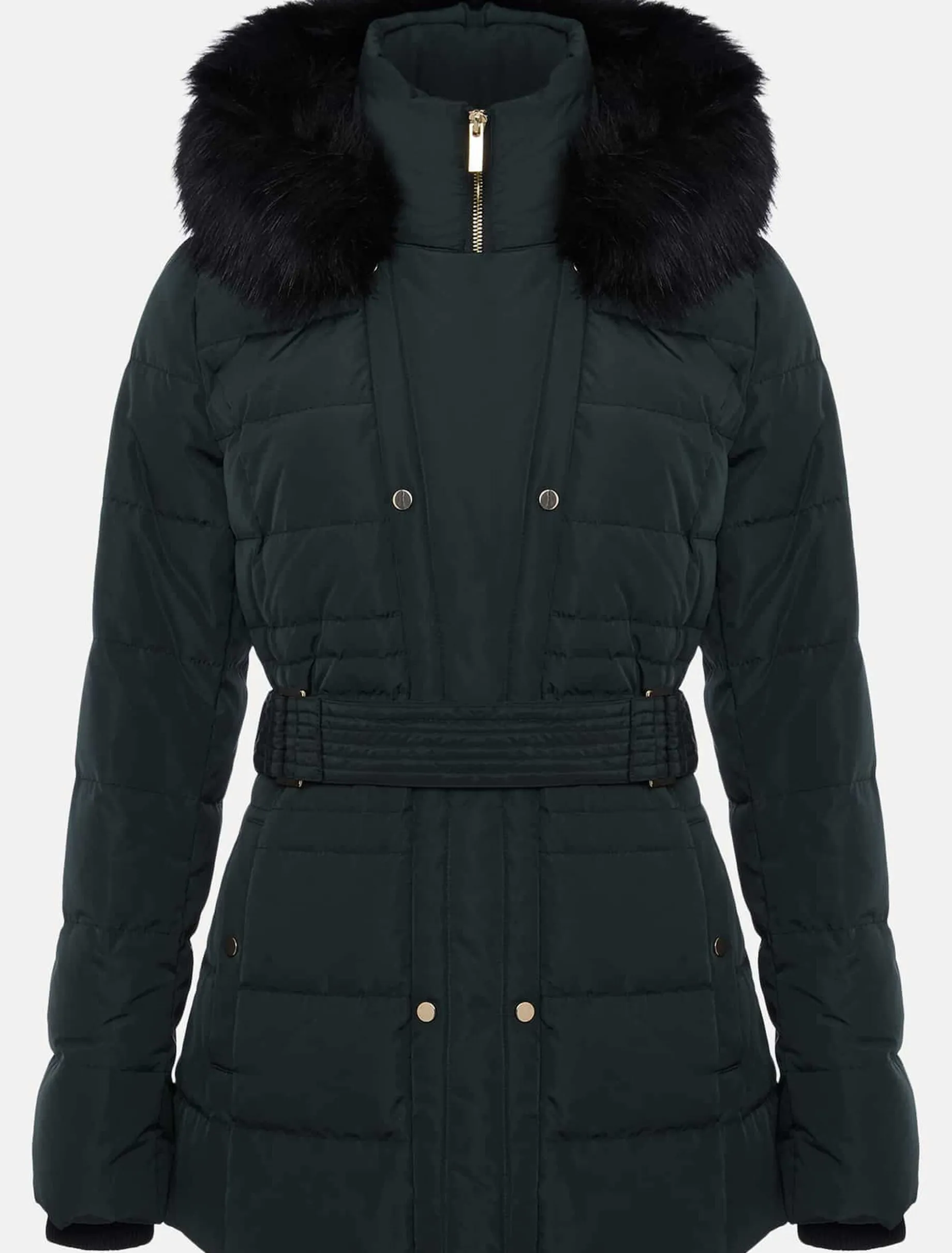 Leonor Tie Belted Short Puffer