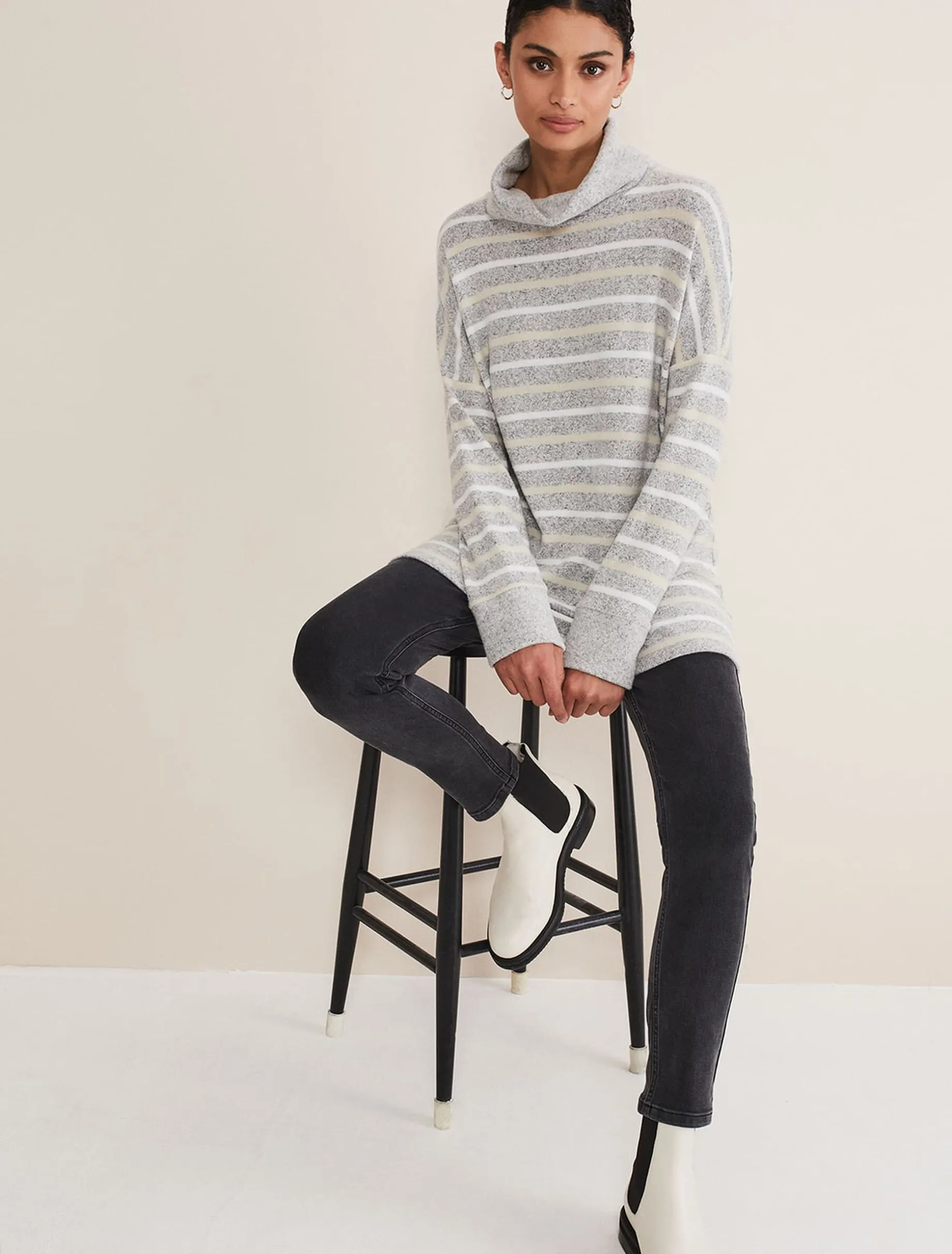 Leya Stripe Snuggle Top