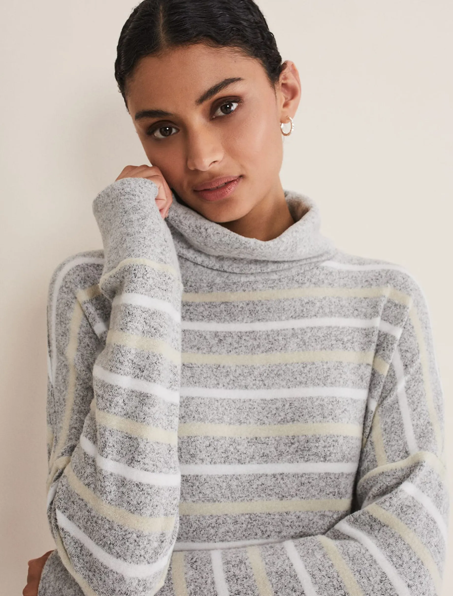 Leya Stripe Snuggle Top