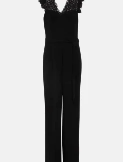 Lia Sleeveless Lace Detail Jumpsuit