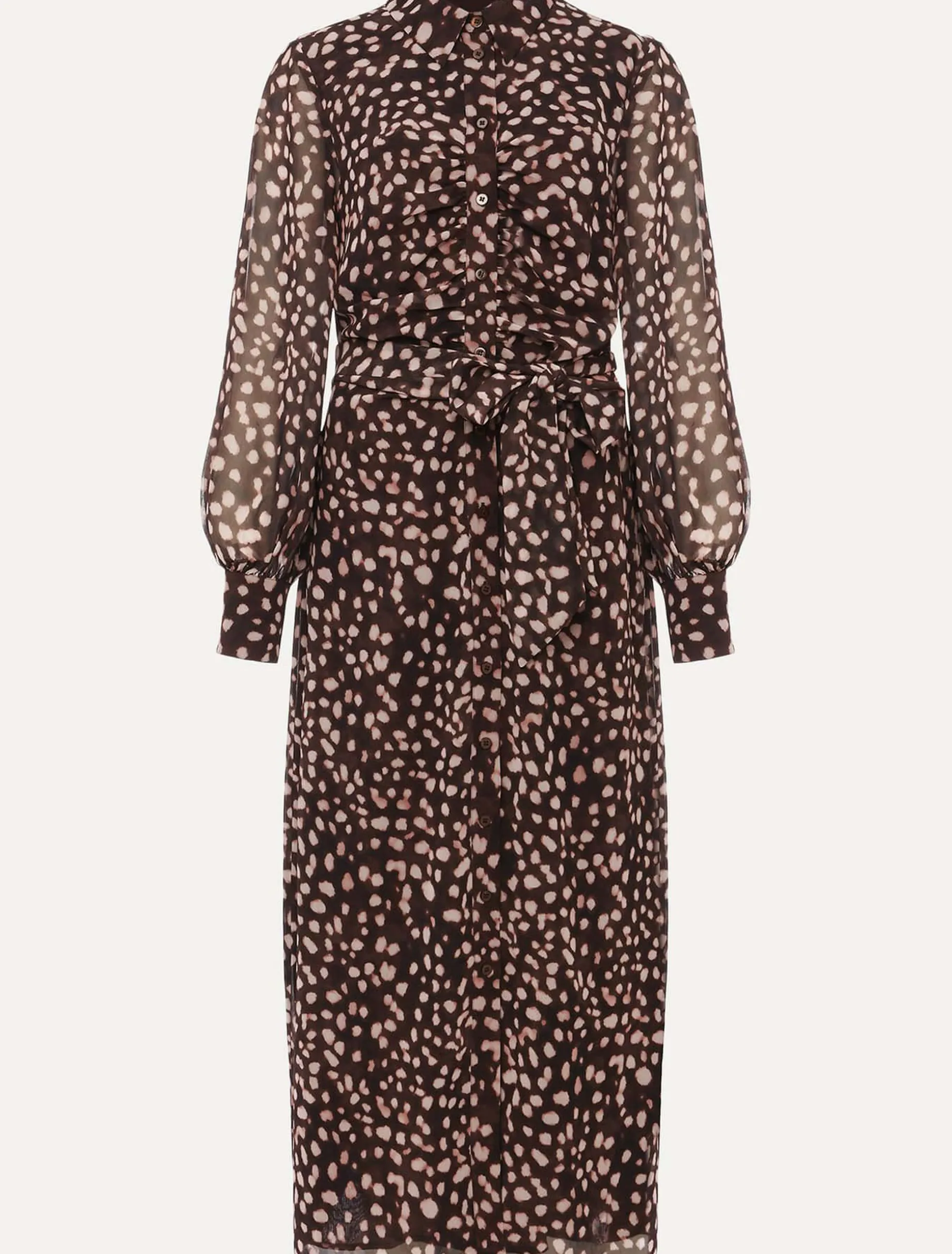 Libby Spot Print Midi Dress