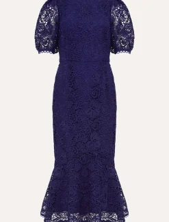 Lidia Guipure Lace Fishtail Dress