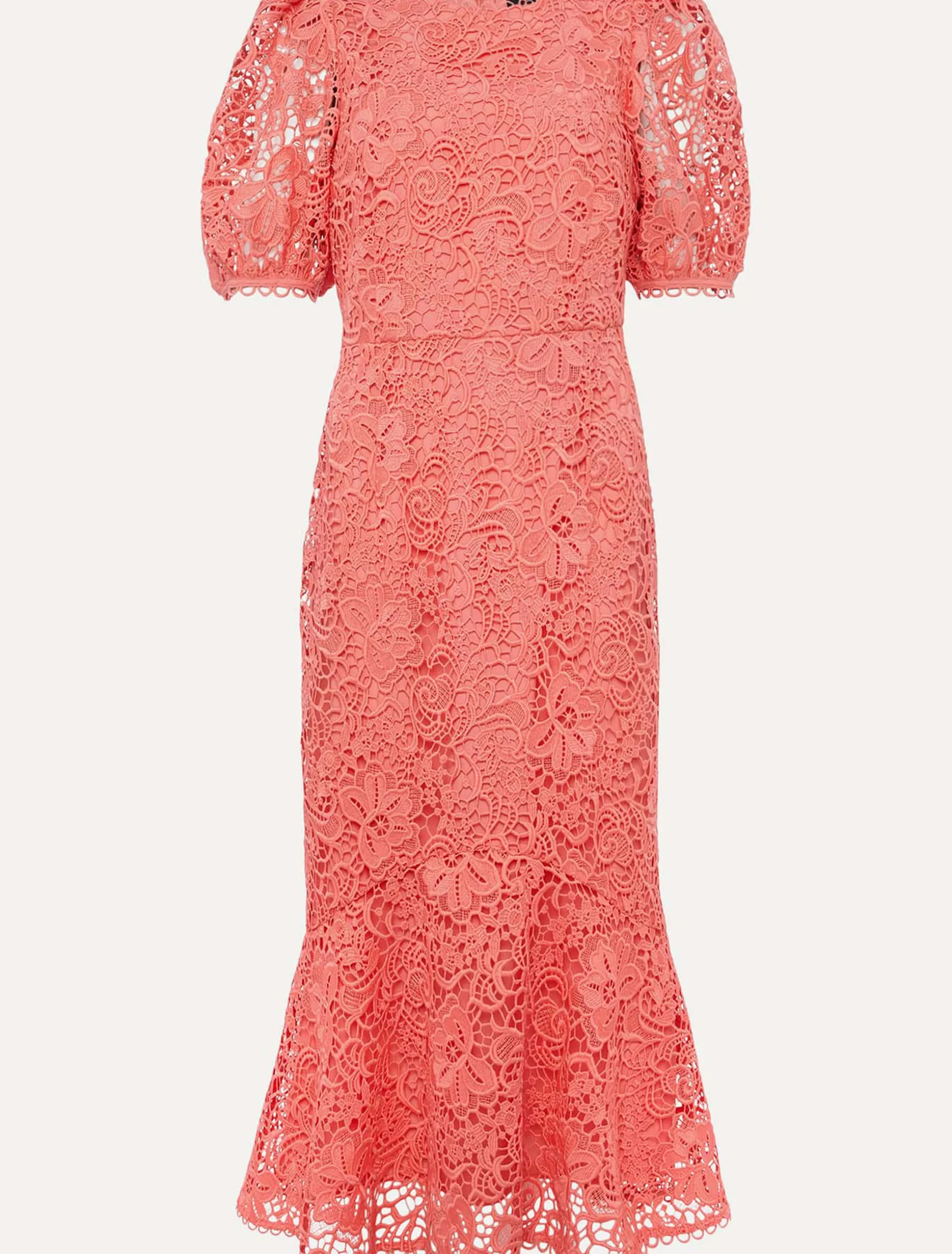 Lidia Guipure Lace Fishtail Dress