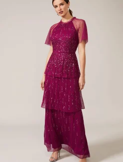 Liliana Tiered Embellished Dress