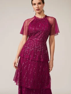 Liliana Tiered Embellished Dress