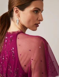 Liliana Tiered Embellished Dress