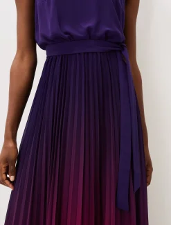 Lily Dip Dye Pleated Dress