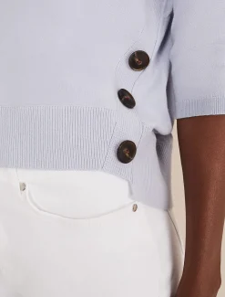 Linda Button Trim Knit