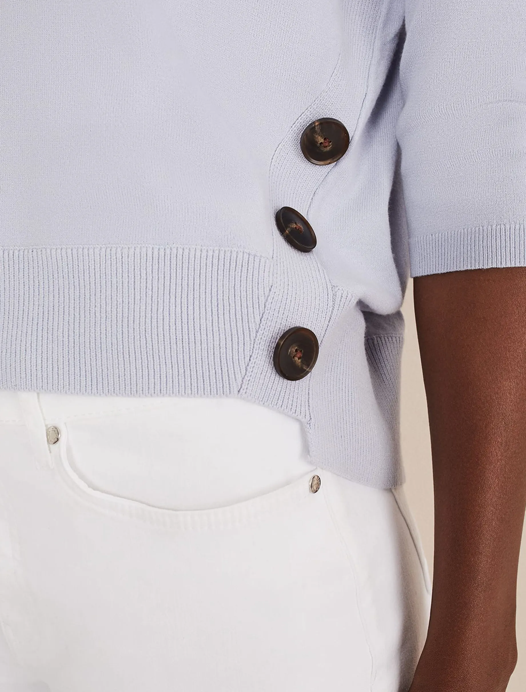 Linda Button Trim Knit