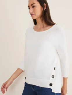 Linda Button Trim Knit