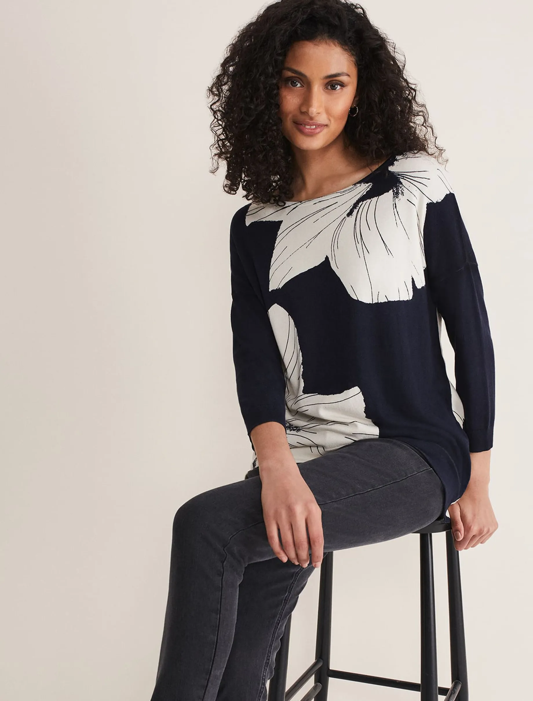 Linda Flower Print Knit