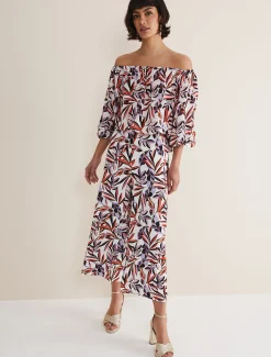 Lois Leaf Print Culottes