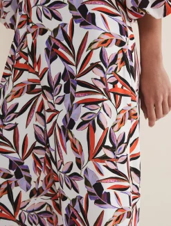 Lois Leaf Print Culottes