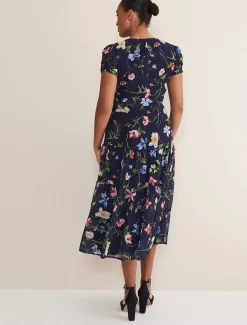 Lola Floral Tiered Midi Dress