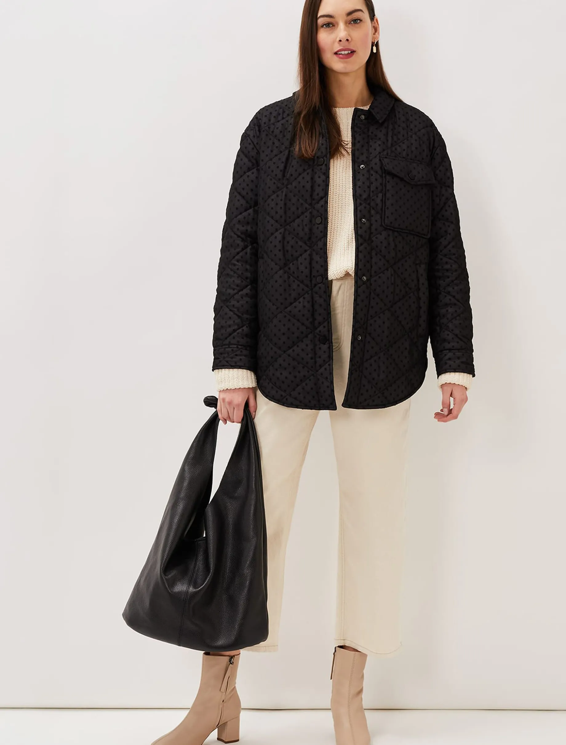 Lola Quilted Polka Dot Coat