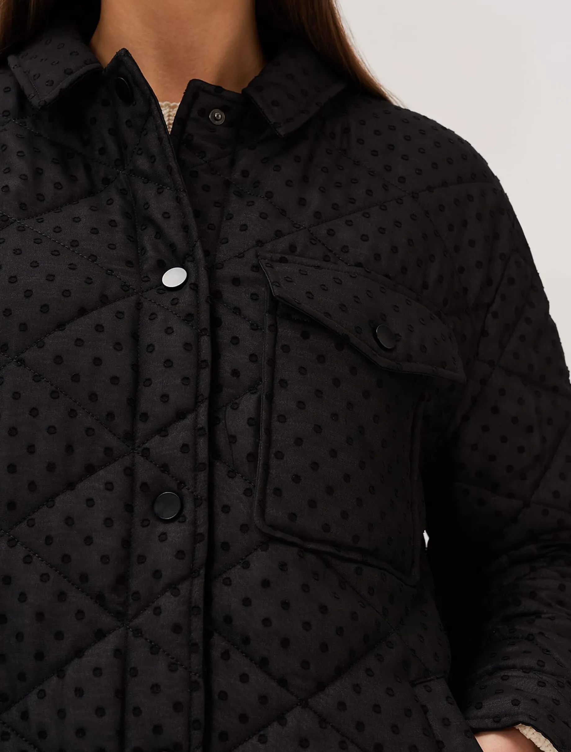 Lola Quilted Polka Dot Coat
