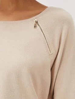 Lolan Zip Trim Knit Jumper