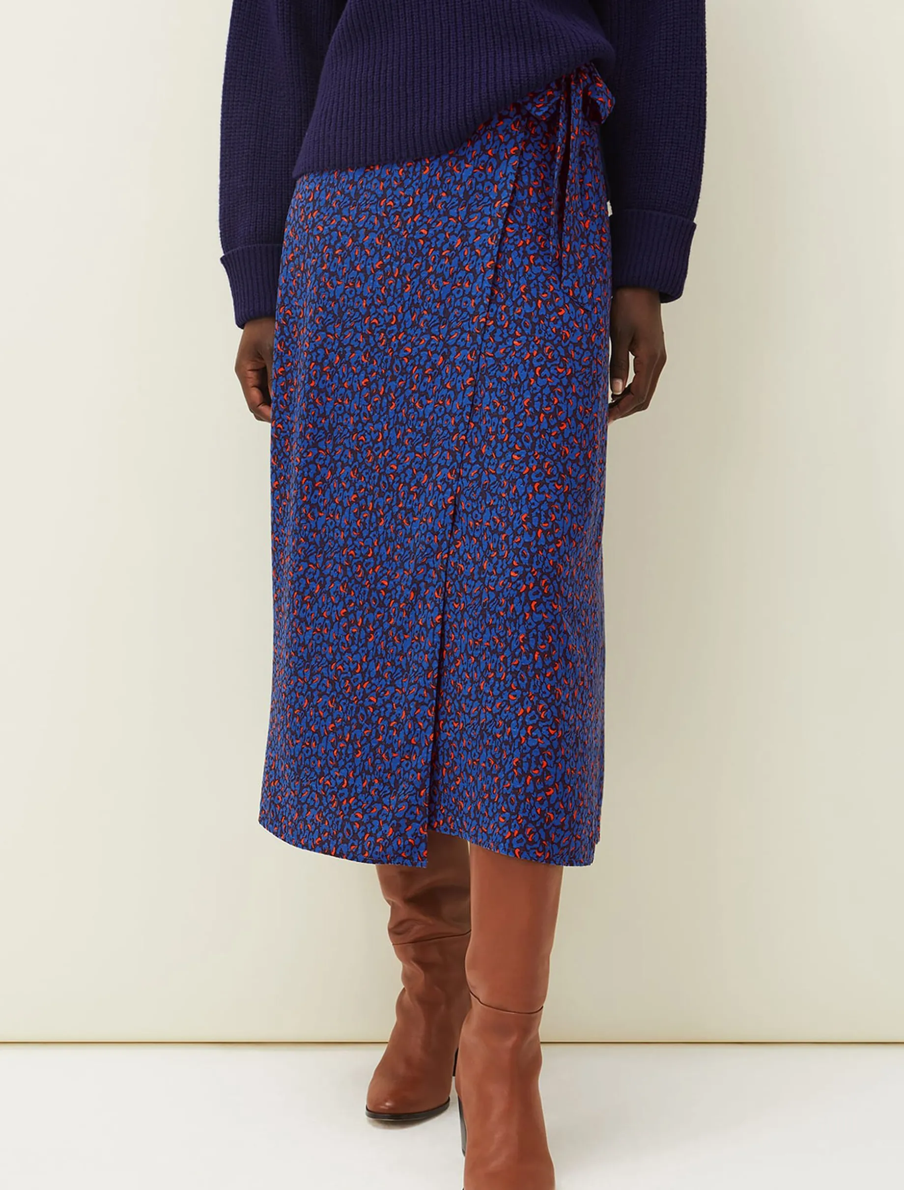 Lou Lou Animal Print Wrap Skirt