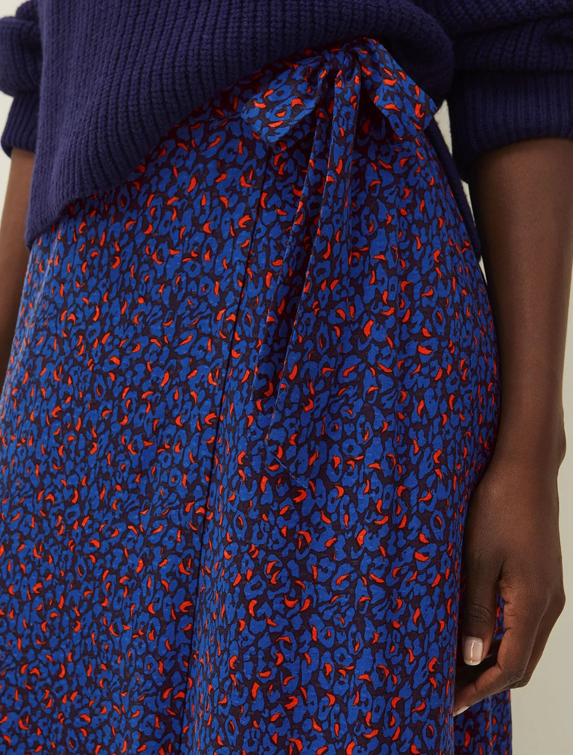 Lou Lou Animal Print Wrap Skirt