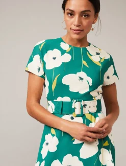 Lou-Poppy Frill Midi Dress
