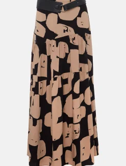 Luana Geo Print Midi Skirt