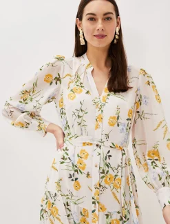 Lucie Floral Shirt Midaxi Dress