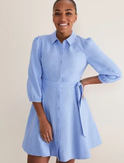 Lucie Linen Shirt Dress