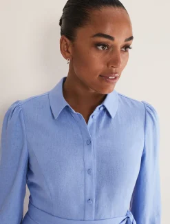 Lucie Linen Shirt Dress