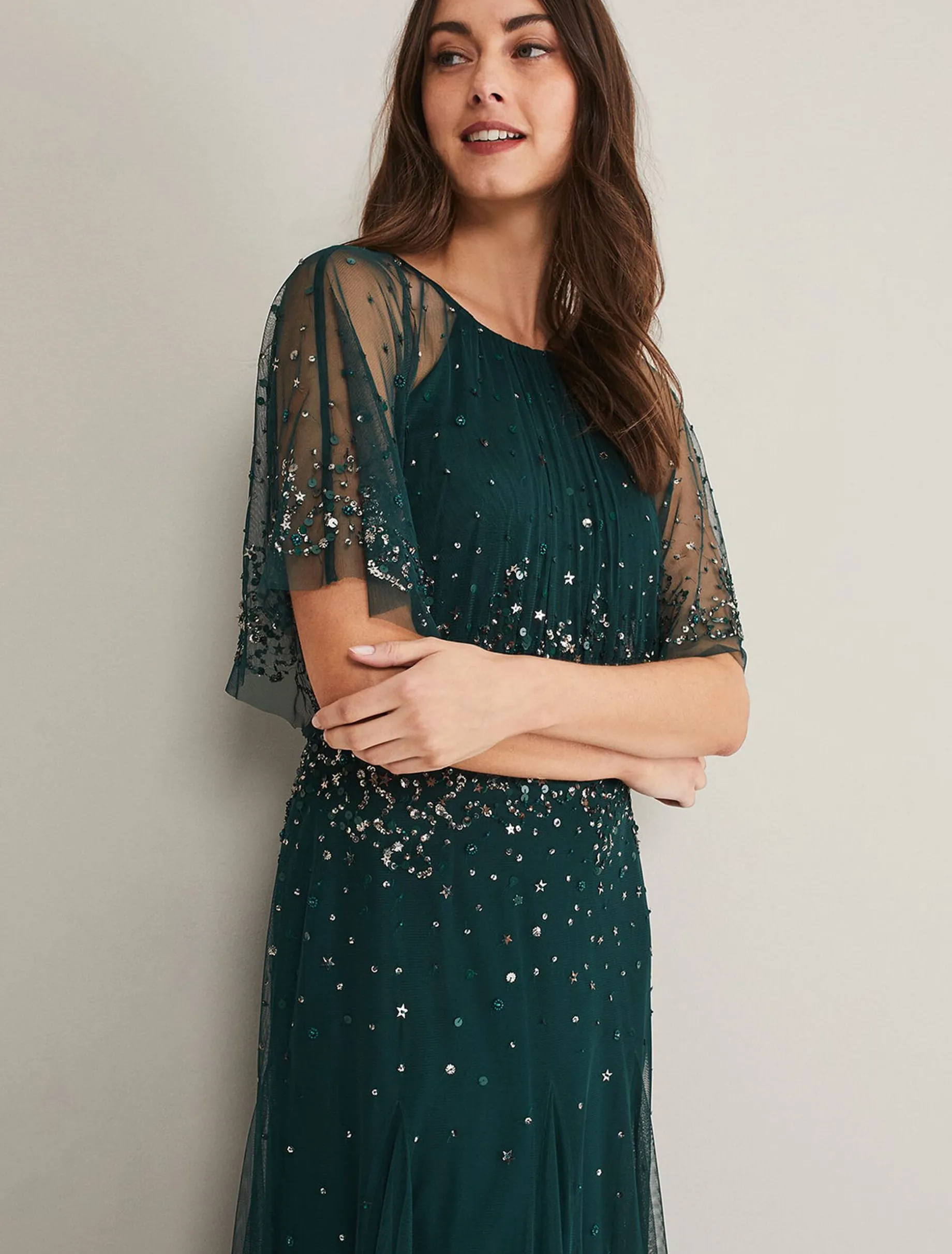 Lumi Short Tulle Beaded Dress