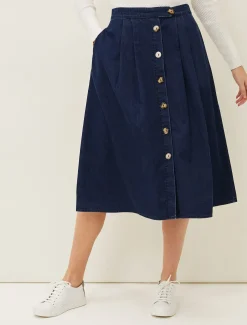 Lusia A- Line Denim Skirt