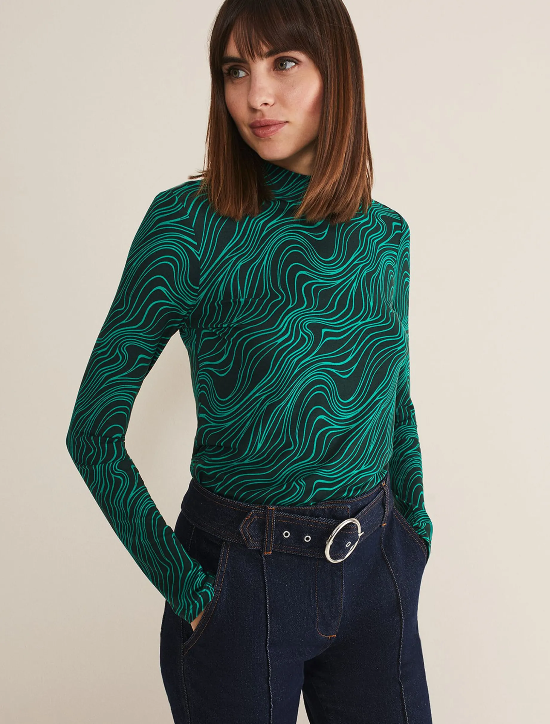 Macey High Neck Top