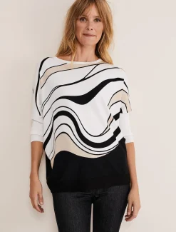 Macie Contour Longline Print Knit
