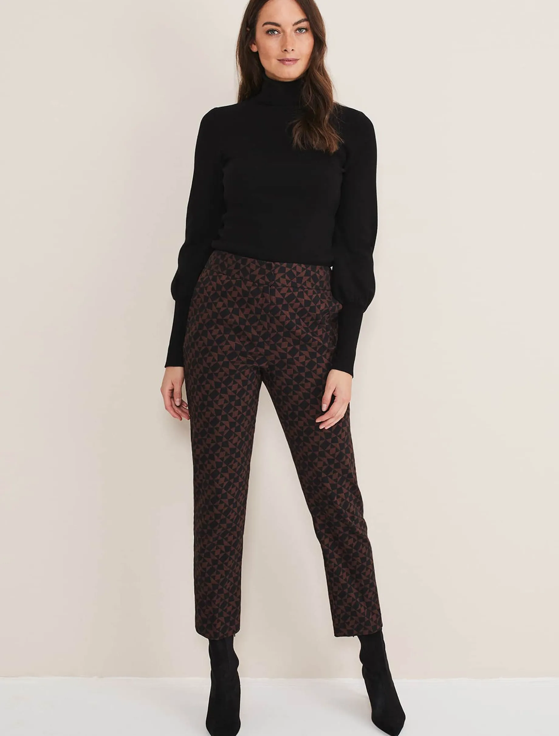 Mackenzie Geo Jacquard Tapered Trouser