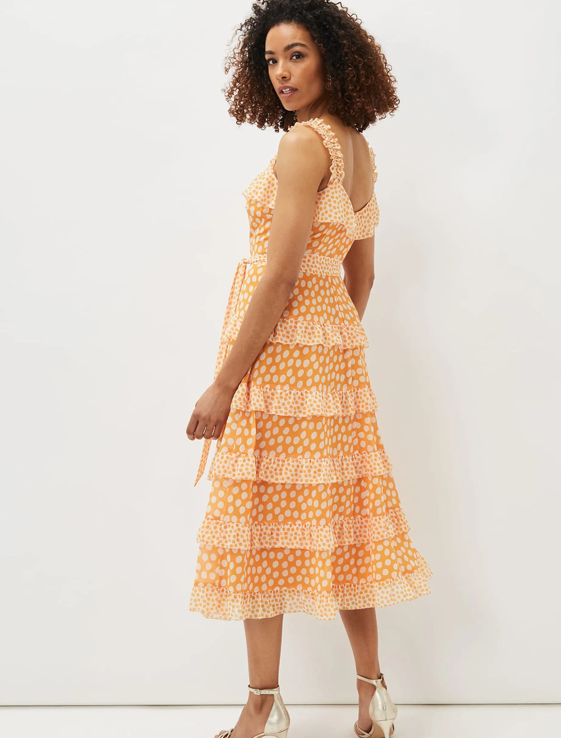 Madaline Spot Ruffle Dress