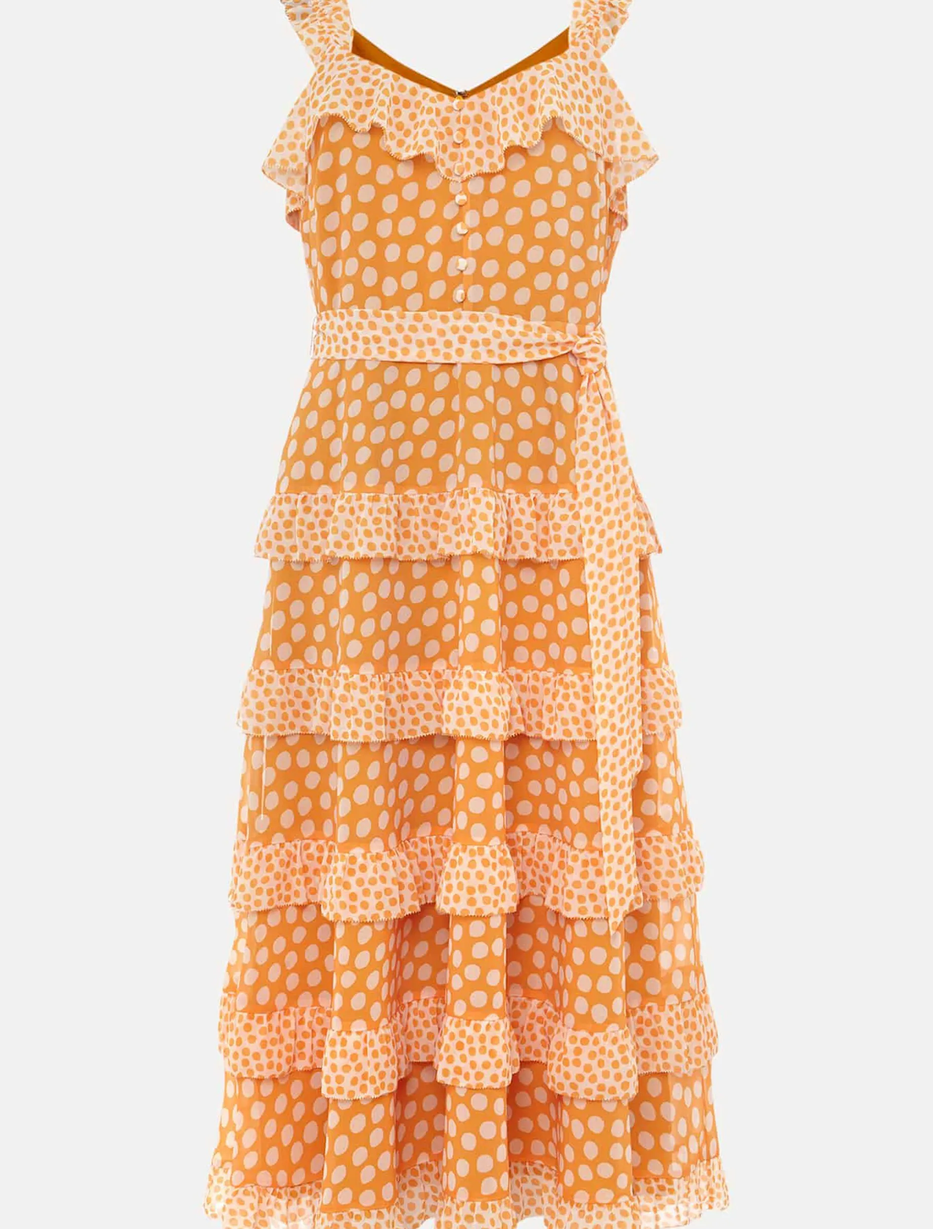 Madaline Spot Ruffle Dress