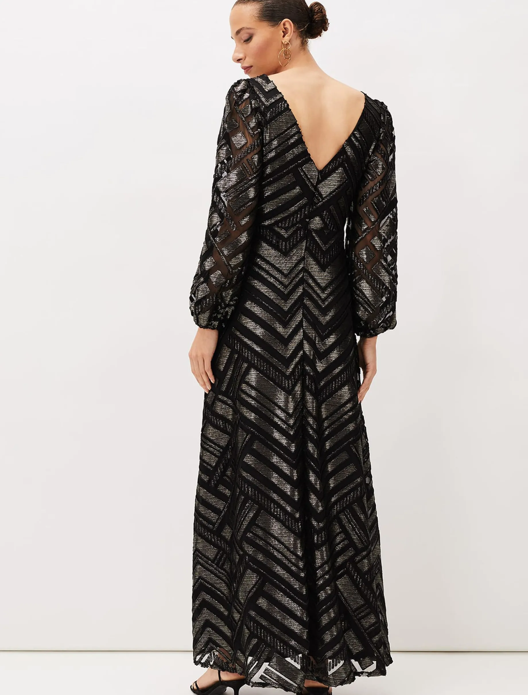 Madeliene Chevron Maxi Dress