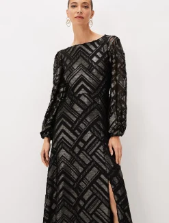 Madeliene Chevron Maxi Dress