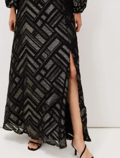 Madeliene Chevron Maxi Dress